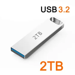 Ultra - Speed Waterproof Metal Flash Drive - High - Capacity Portable USB Storage (Grey 2TB)