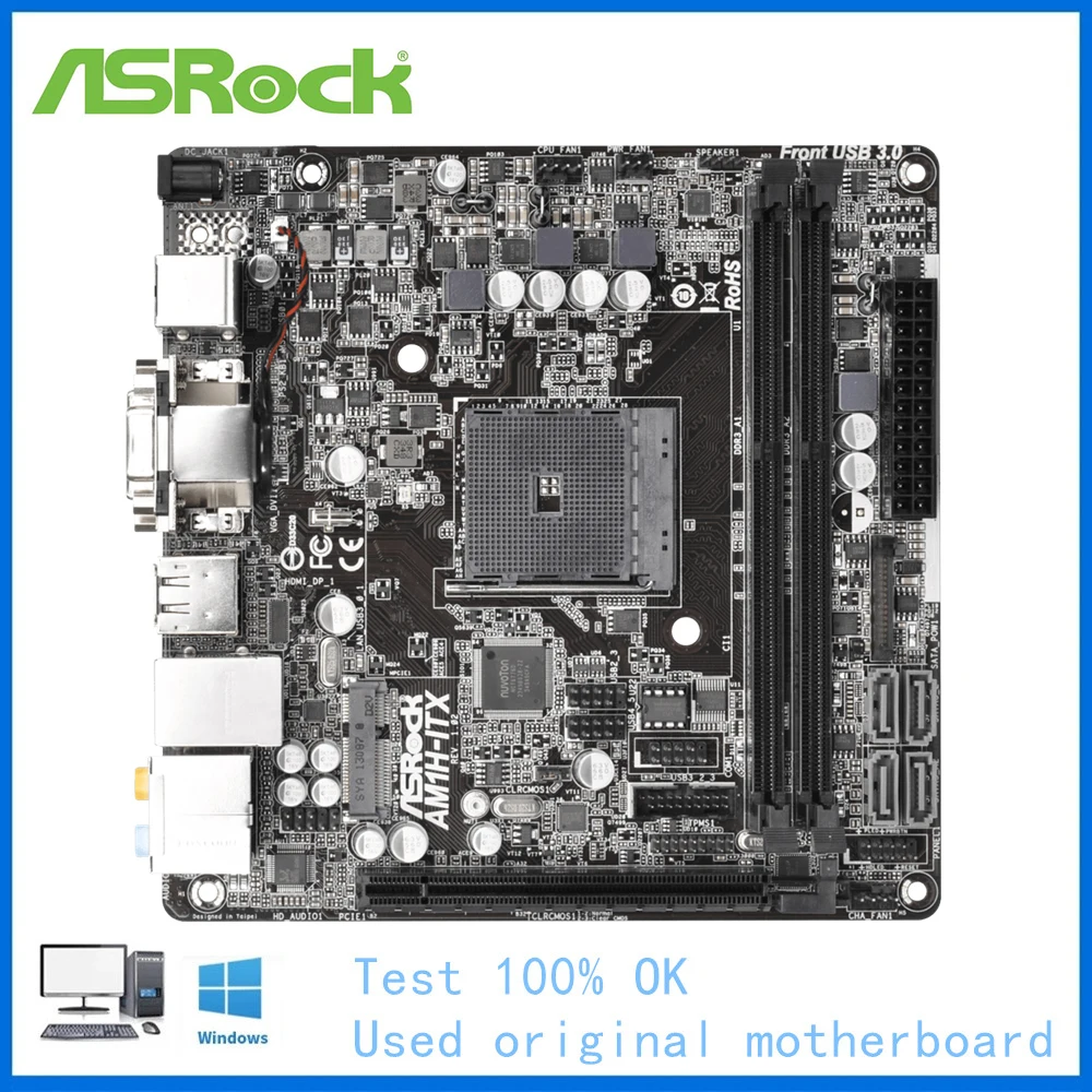 Mini-Itx Itx Per Computer Asrock Am1H-Itx Usb3.0 Scheda Madre Sataiii Scheda Madre Desktop Am1 Ddr3 16G Utilizzata