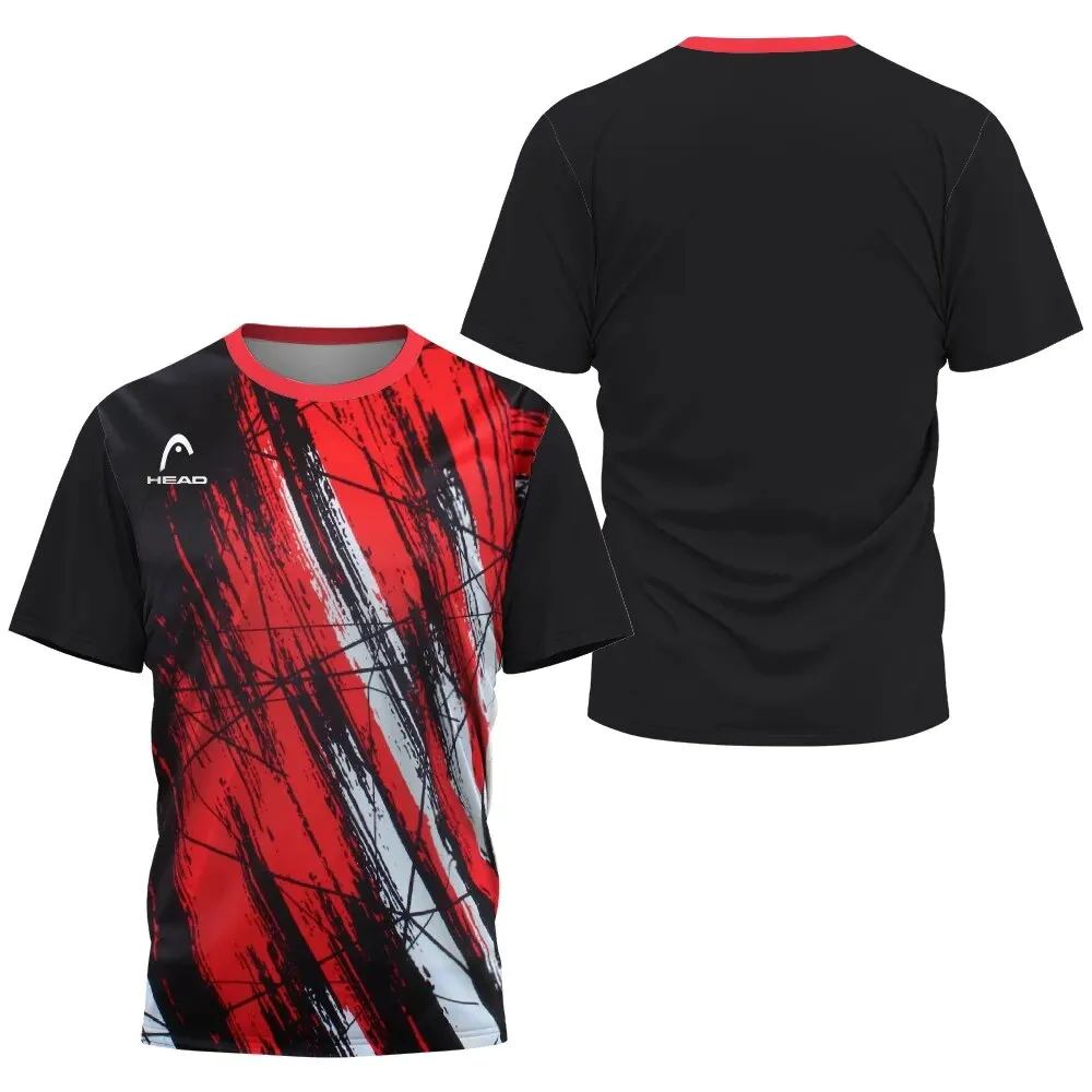

2023 Mens Quick Dry T Shirt Badminton Clothing Table Tennis Shirt Breathable Sports Training T Shirt Oversized Loose Fitness Top