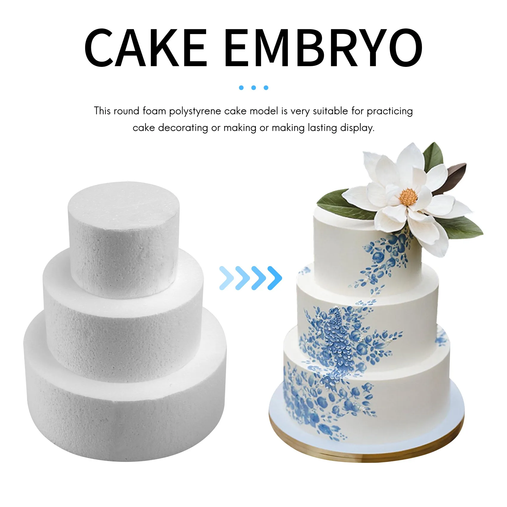 

Round Cake Dummy 4 inch / 6 inch/ 8 inch (Cake Dummy Set 4 inch 6 inch 8 inch)