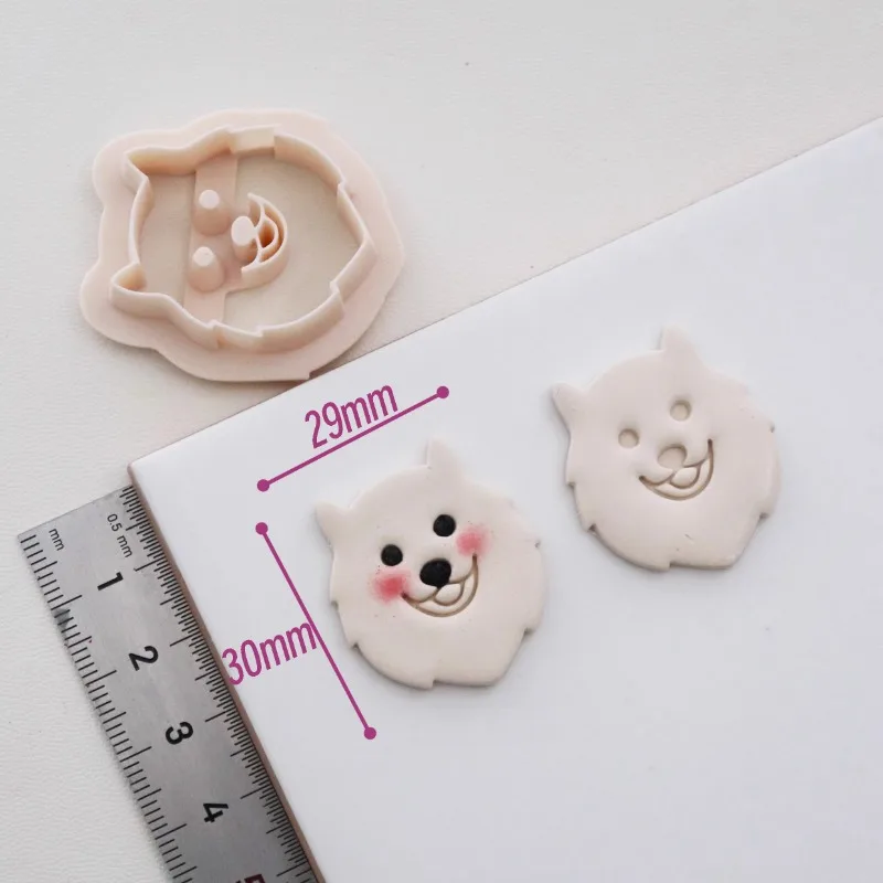 Cute Animal Dog Polymer Clay Cutters Cartoon Paw Dog Food Bone Poop Shaped Cutting Mold for Earring Jewelry Pendant Making Tools