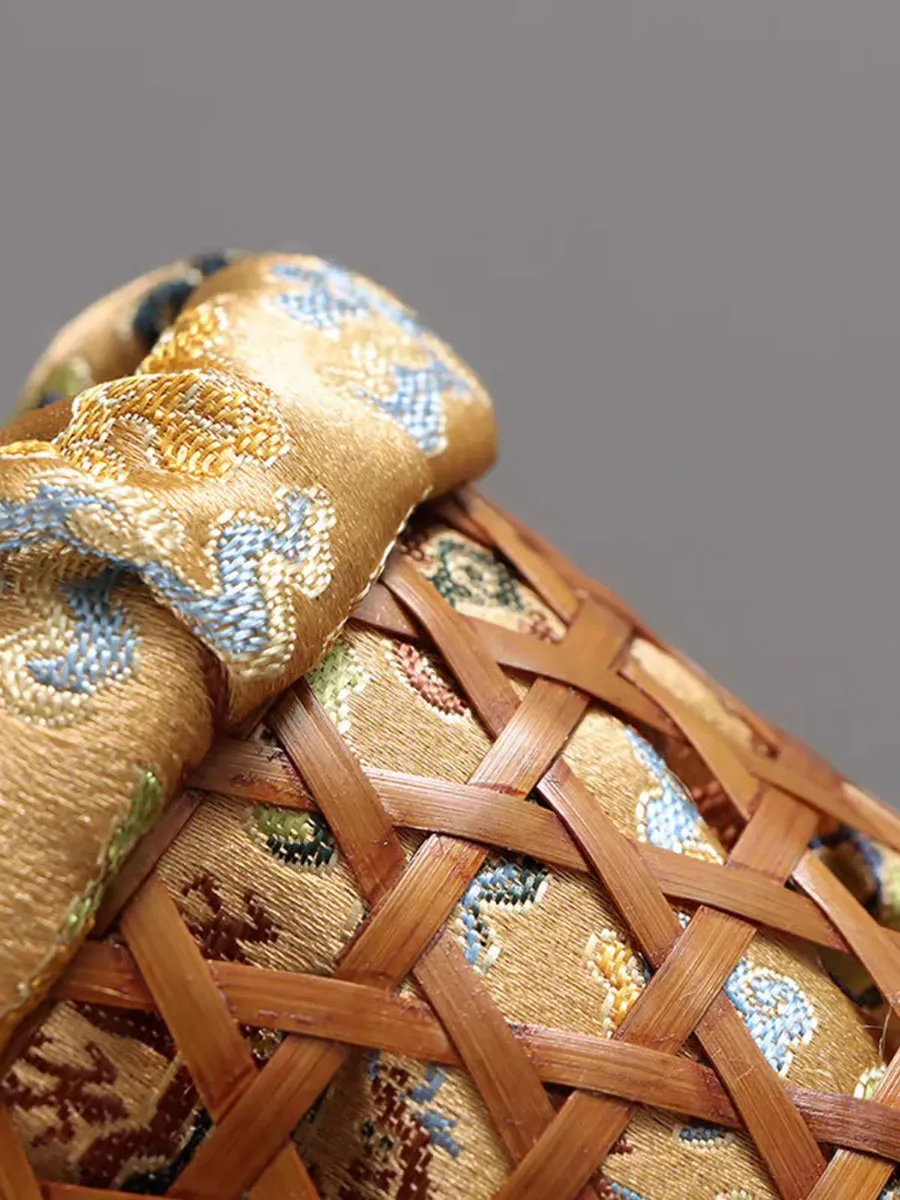 Bamboo Woven Tea Cup Cage, Tea Set, Cloth Bag, Cup Cover, Protective Cover, Brocade Bag, Jewelry, Protective Cover, Cup Gift Box