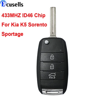 Chiave a distanza per auto a 3 pulsanti 433MHZ ID46 Chip per Kia K5 Sorento Sportage 2013 2014 2015 Keyless Fob