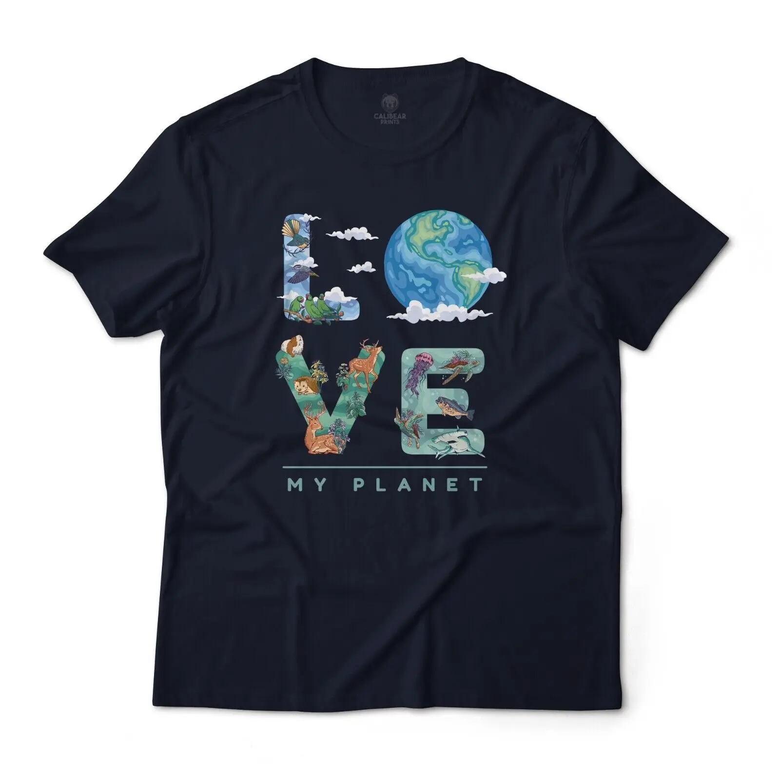 

Футболка с рисунком I Love My Planet Earth, легкая хлопковая футболка унисекс