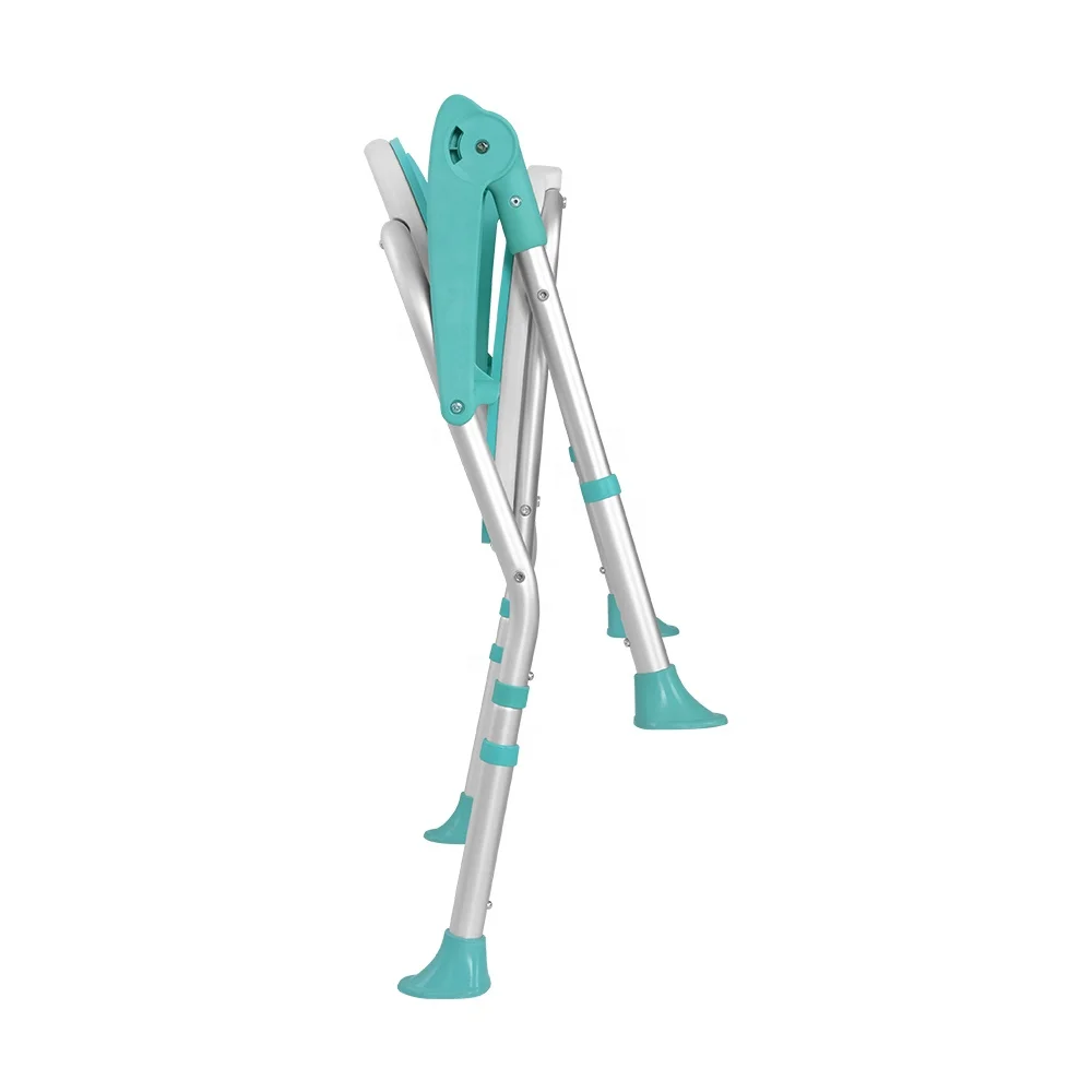 The comfortable and lightweight bathroom comes with a bath chair with a safe and reliable back 6