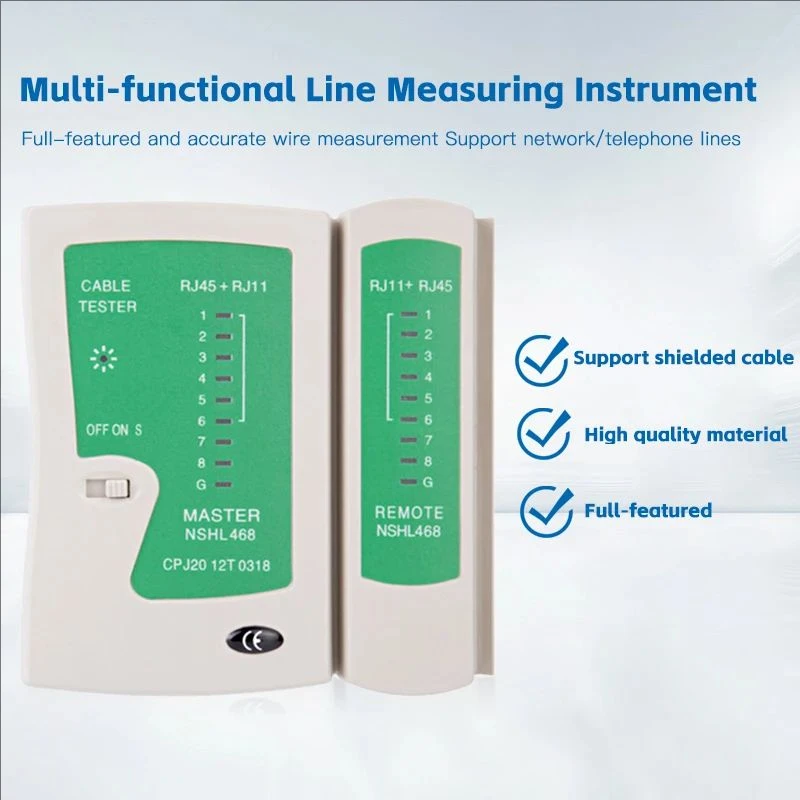 Network Cable Tester RJ45 Ethernet Cable Tester Lan Test Tool for Cat5 Cat6 CAT7 8P 6P LAN and RJ11 Telephone