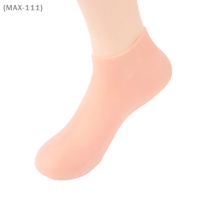 【F2-MAX-111】1쌍의 보습 젤 양말 및 장갑 - 갈라짐 방지, 스파 및 가정용 실리콘 발 및 손 관리 세트