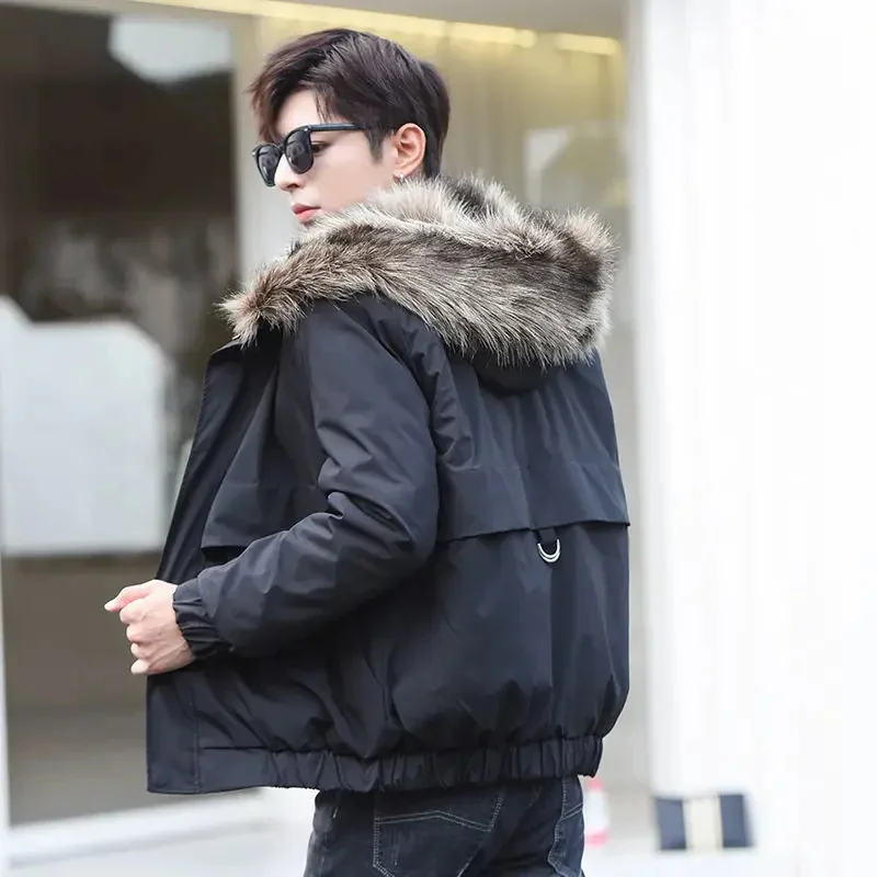 

Men's Winter Coats Warm Jacket for Short Faux Fur Liner