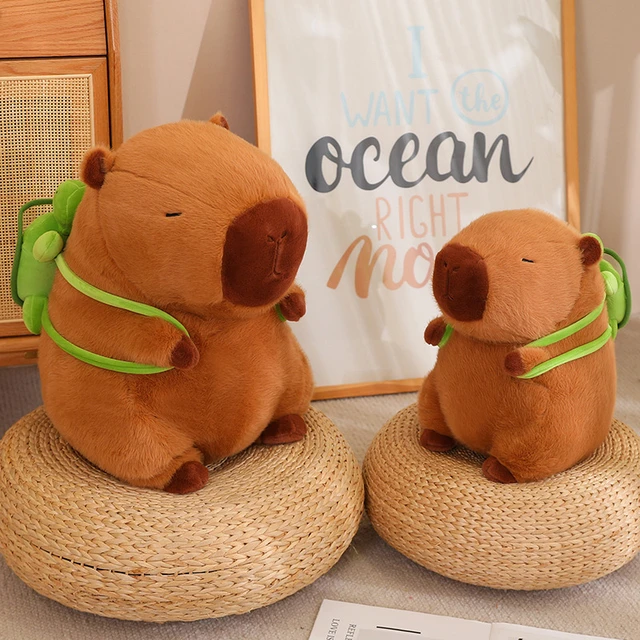 Pelúcia Capivara Desenho Animado - bonitos do Plushie do Capybara Almofada, Capivara pelúcia realista, pelúcia, bonecos pelúcia macios para crianças,  meninos, Sritob