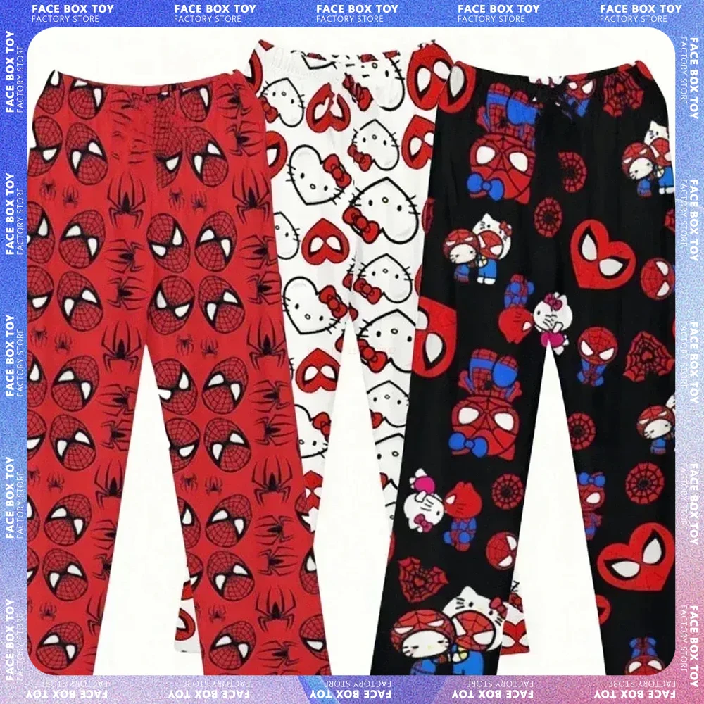 

Spiderman Hello Kitty Cotton Loose Ladies Pajama Pants Pyjama Trousers Women Men Sleep Bottoms Lounge Wear Girl Sleep Pants
