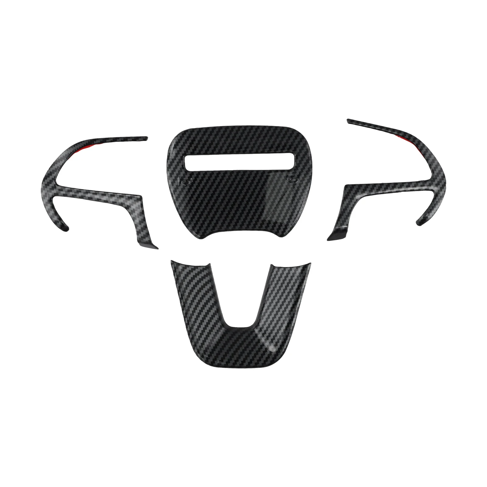 탄소 섬유 휠 트림 탄소 섬유 스티어링 휠 커버 간편한 설치 공장 사양 완벽한 일치