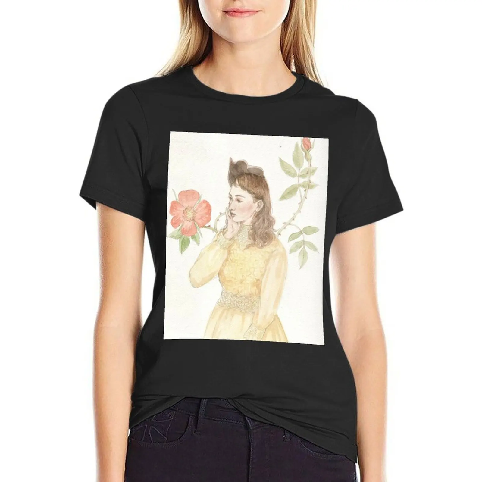 

portrait of Regina Spektor T-Shirt plus size tops cute tops Blouse t shirts for Womens