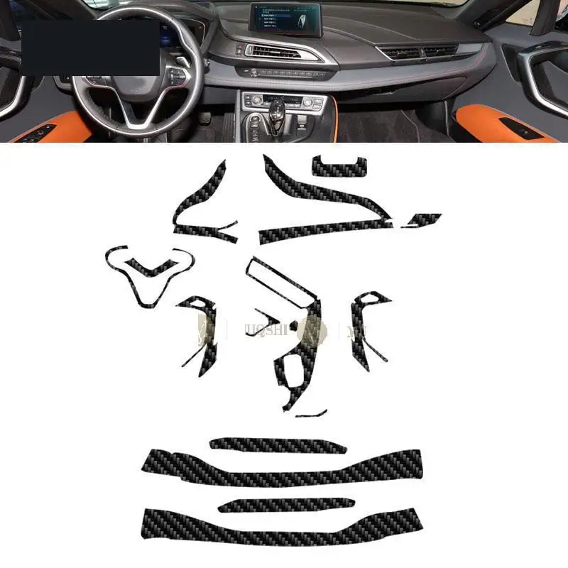 

For BMW i8 I12 I15 2014-2023 Car interior carbon fibre Film 5D PET Center console Anti scratch resist film Accessories refit PPF