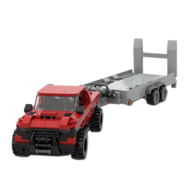 MOC-158848 with Vehicle, Trailer, Truck, Assembly, Splicing Building Block Model, MOC Creative Kids Building Block Toy 6
