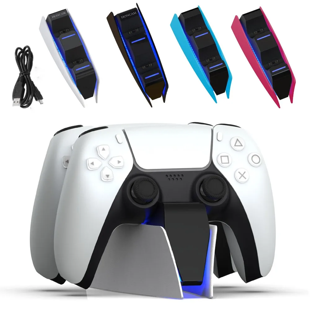 Ps5ワイヤレスコントローラー用のデュアル急速充電器,sony ps5