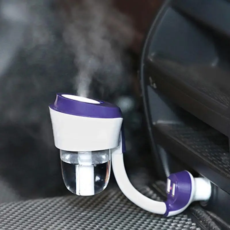 Car Air Humidifier Small Automotive Air Freshener Diffuser Vehicle Fragrance Oil USB Scent Mist Purifier Aromatherapy