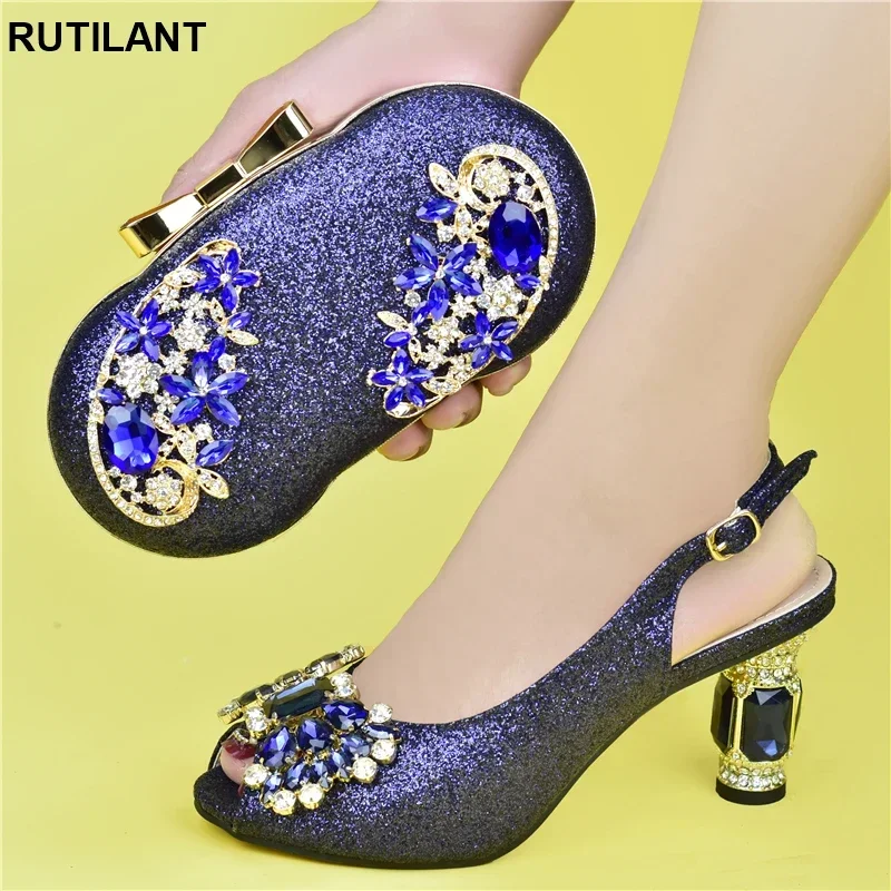 

Fashion Shoes and Bag for Party Wedding Plus Size Women Shoes 43 Nigerian Women Party Shoes and Bag Set High Heels Sexy Ladies