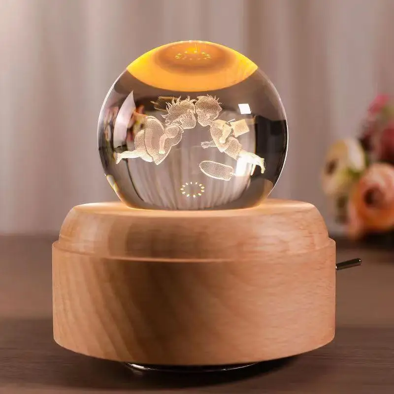 

Anime Miyazaki Hayao Music Box Spirited Away Crystal Ball Music Boxs Lamp Castle In The Sky Howl's Moving Castle Totoro Lamp