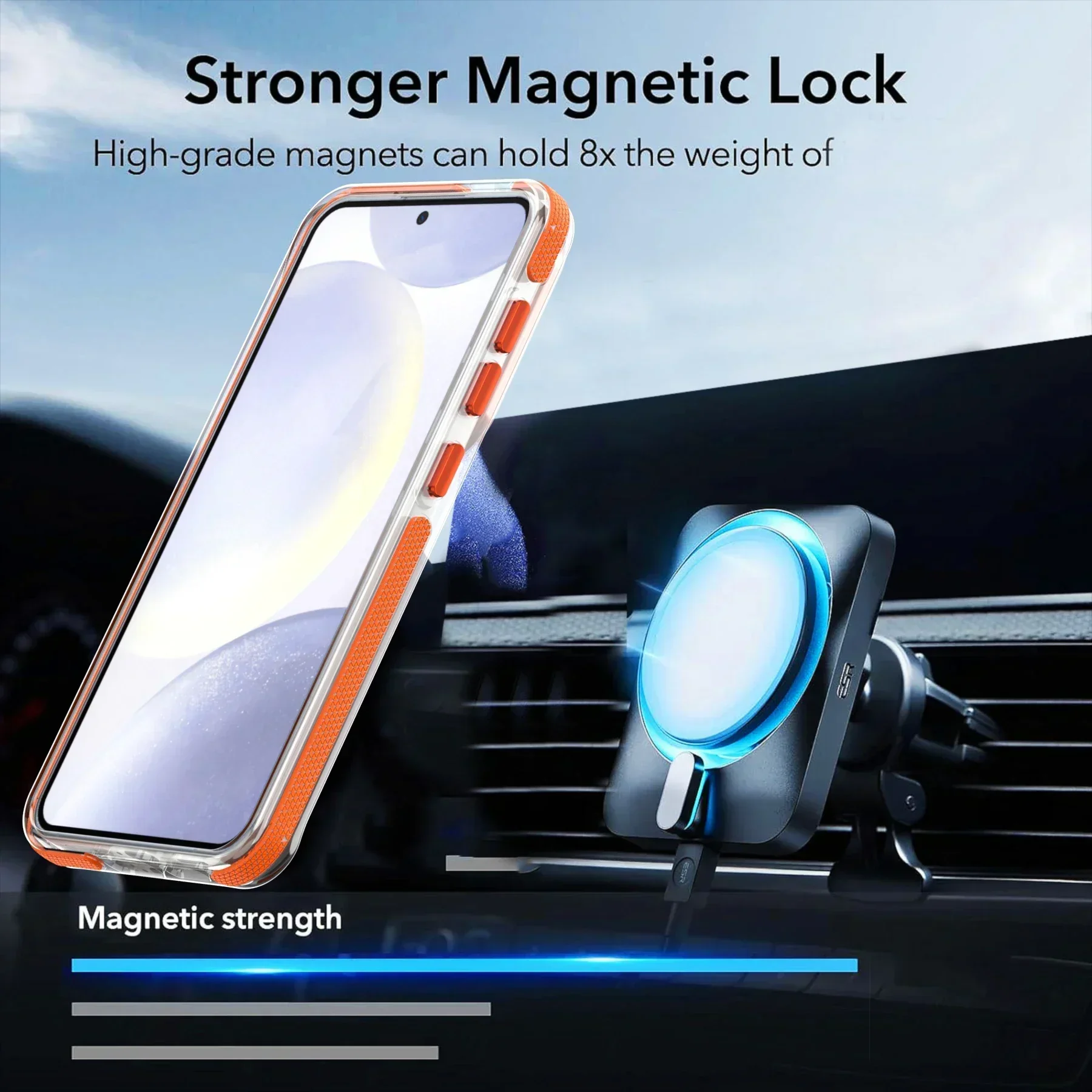Luxury MagSafe Wireless Charging Clear Phone Case - Magnetic Shockproof Transparent Cover