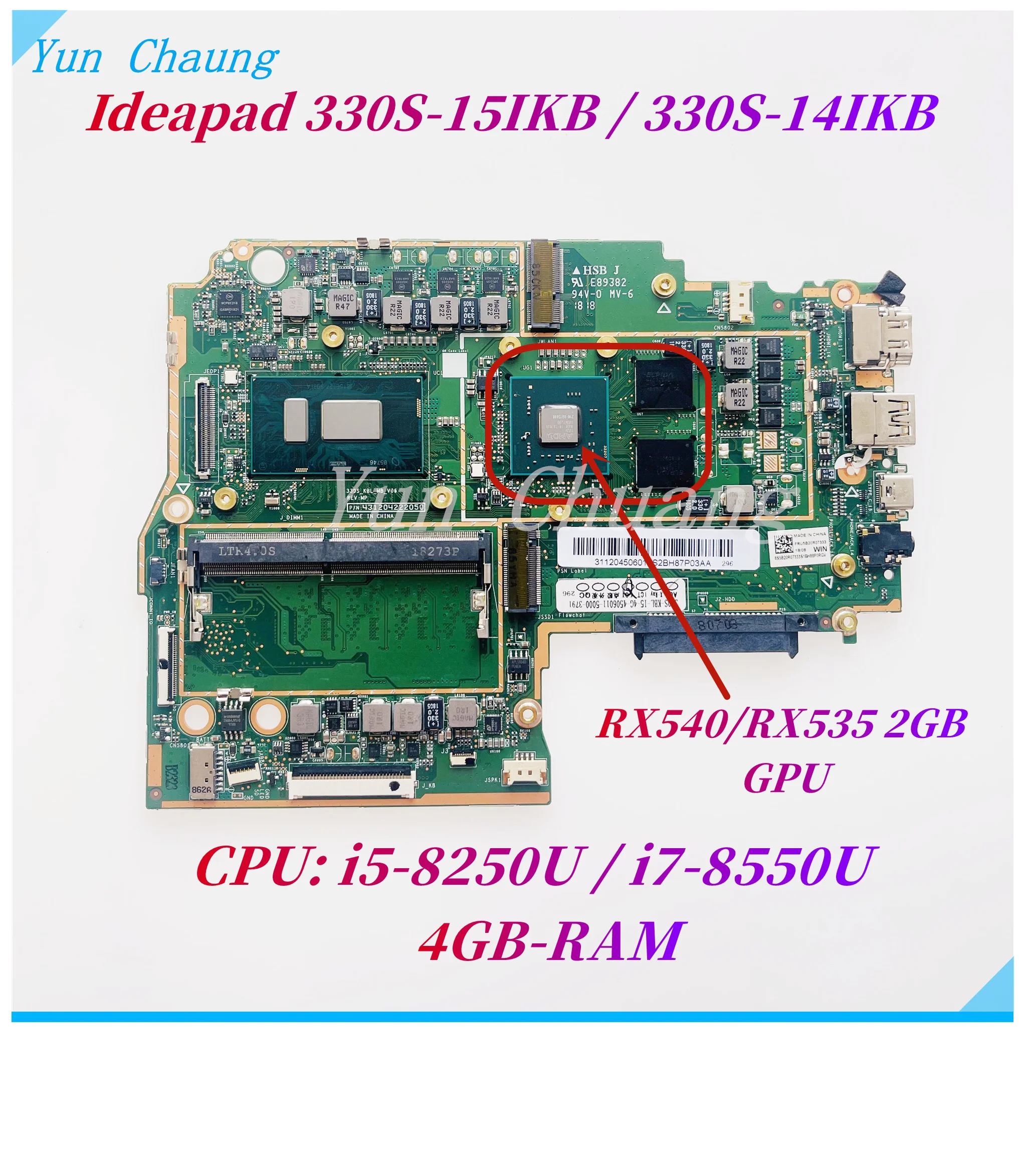 Lenovo Ideapad 330S-15IKB 330S-15AST USB Lecteur De Carte Board