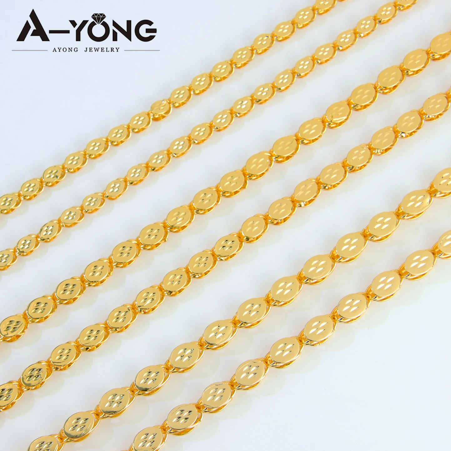 Luxury Arabic Wedding Long Necklace 50/100cm 24k Gold Plated Islamic Turkish Women Bridal Engagement Party Chic Jewelry 4