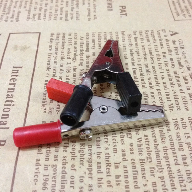 Handle electrical crocodile alligator clips 10A