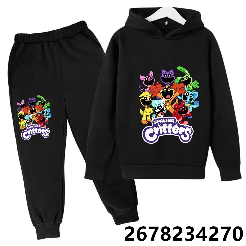 Children Sweatshirt Smiling Critters Catnap Kids Boy Girl Hoodies Pants Suit Cartoon Print