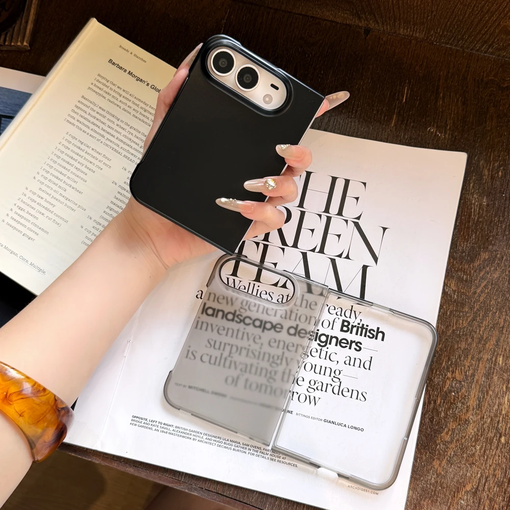 Ultra Slim Matte PC Phone Case with Transparent Frosted Back and Shockproof Armor Cover