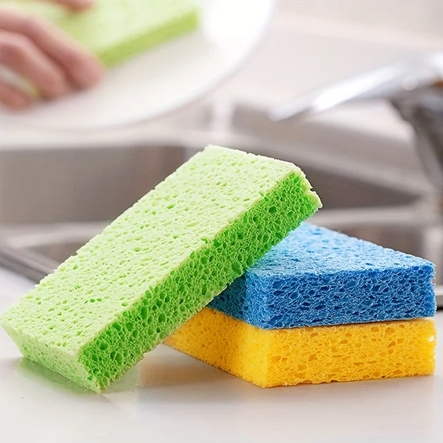 Spongen Compressed Cellulose Dish Natural Wood Pulp Spongen Kitchen Bathroom Cars Cleaning Supplies Cleaning Tool 6