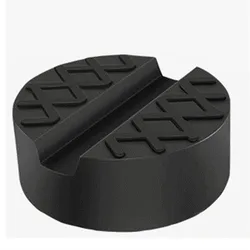 Heavy - Duty Black Rubber Slotted Jack Stand Pad - 65mm (65mm)