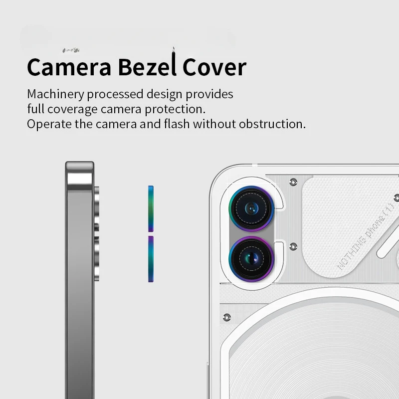 Lens Protective Film Set with Metal Ring Camera Protectors
