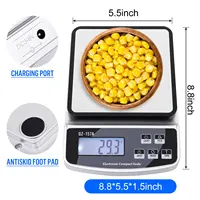 15KG/3KG Electronic Kitchen Scale USB Charge Precision Balance Food Scale Household Coffee Scale Smart Digital Baking Scales 4