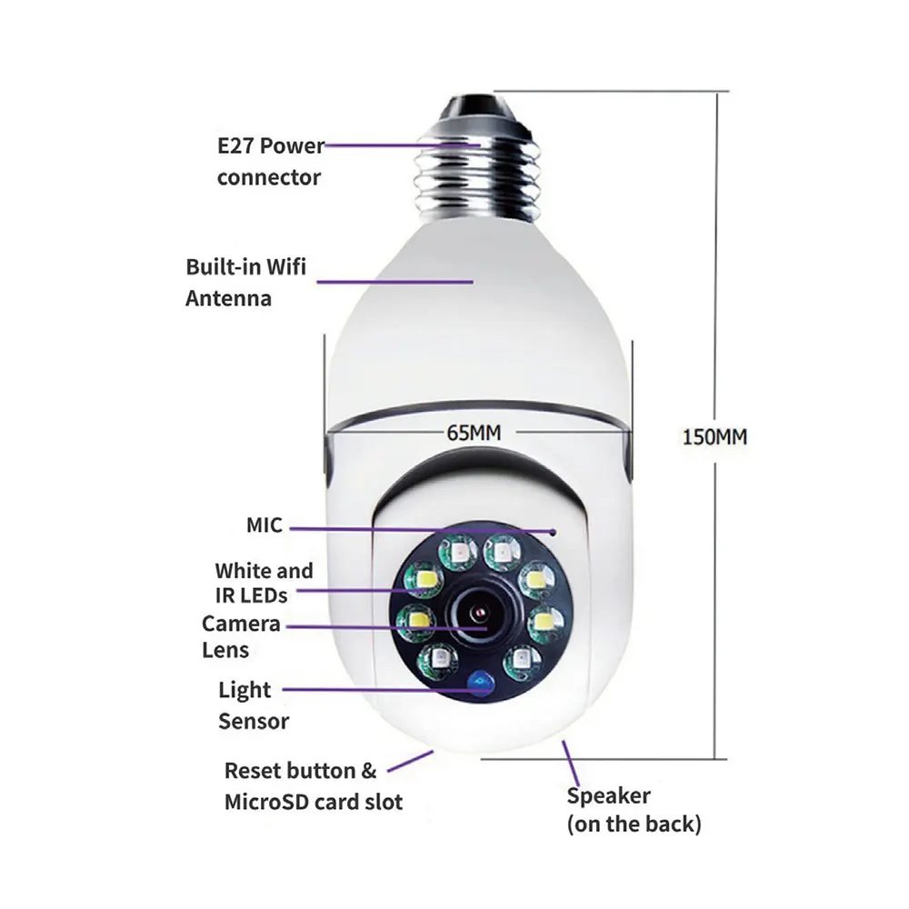 Surveillance Camera Full Color Night Vision Security Monitor Automatic Human Tracking Zoom Indoor Wifi Ip Camera De Seguridad 6