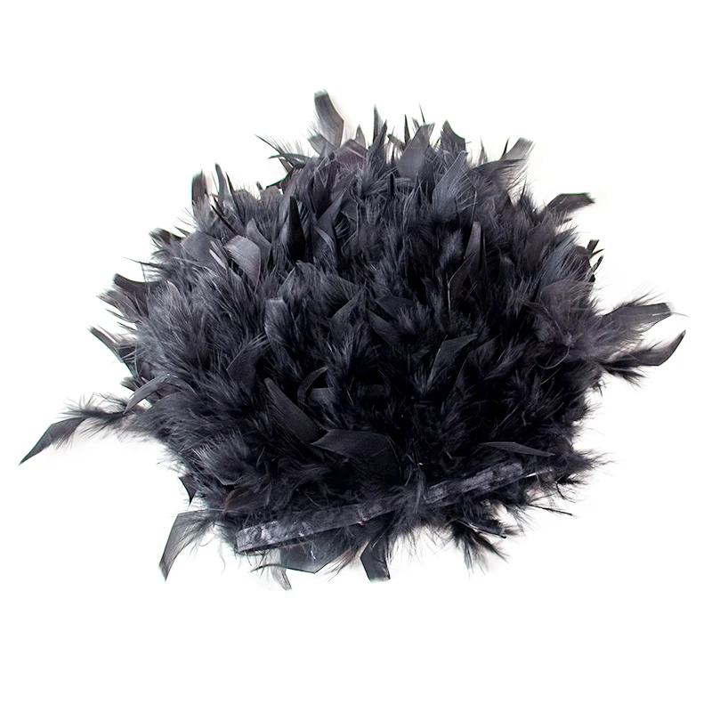 1Meter Ostrich Goose Marabou Turkey Feathers Trim Fringe Sewing Ribbon for DIY Dress Sewing Crafts Clothing Decoration