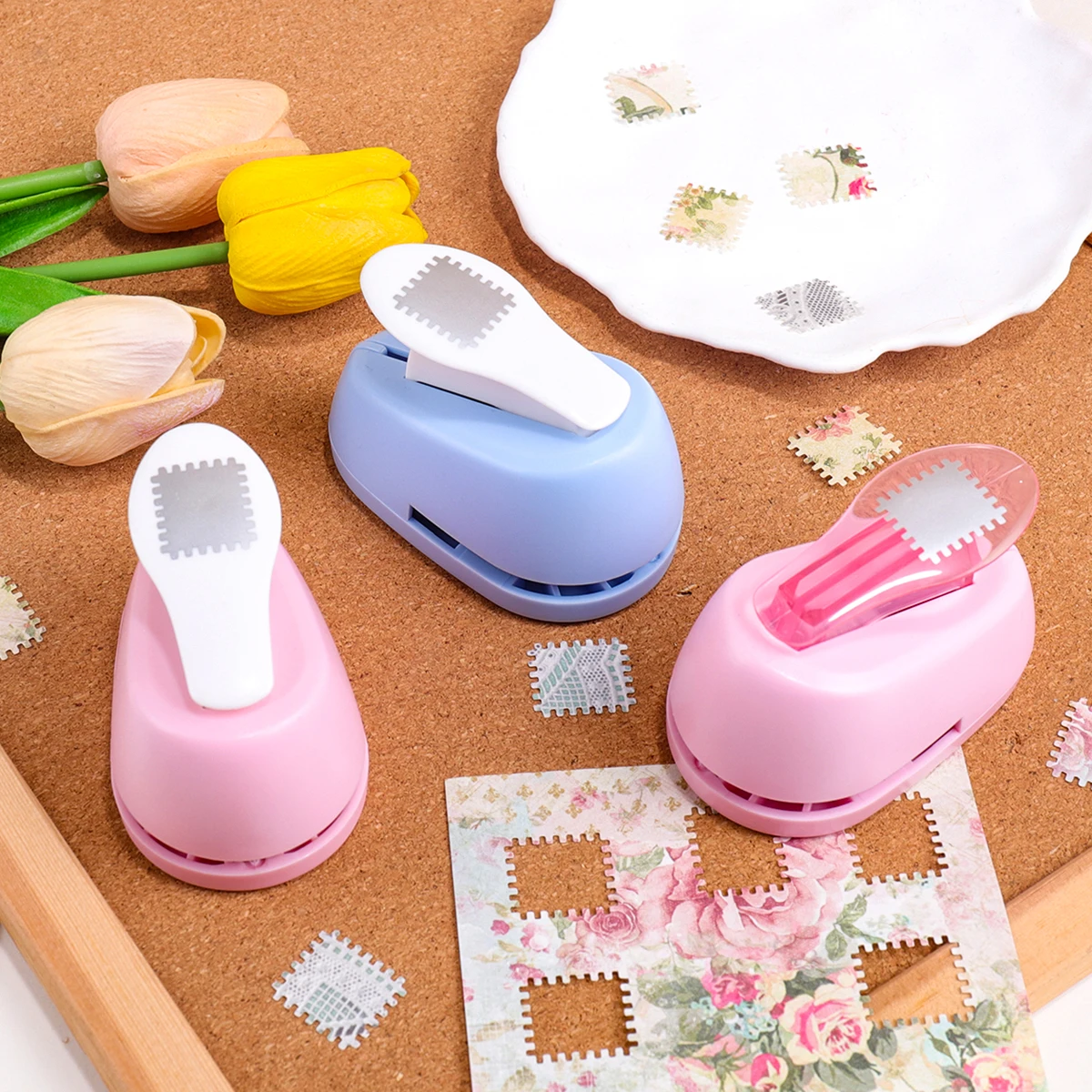 Fustella a Leva Portatile per Timbri, Perforatore Rettangolare per Scrapbooking e Fai da Te, Forniture Artigianali per Scrapbook Fatto a Mano - immagine 3