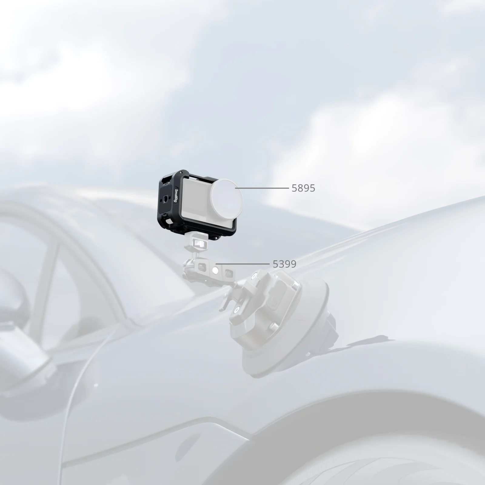 SmallRig OSMO Action 6-Käfig für DJI OSMO Action 6 Advanced Edition mit Silikon-Objektivabdeckung, Handschlaufe mit Kaltschuhhalterung – Detail 18
