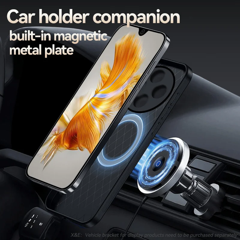 Luxury PU Leather Magnetic Case - Protective Hard Back Shell Cover