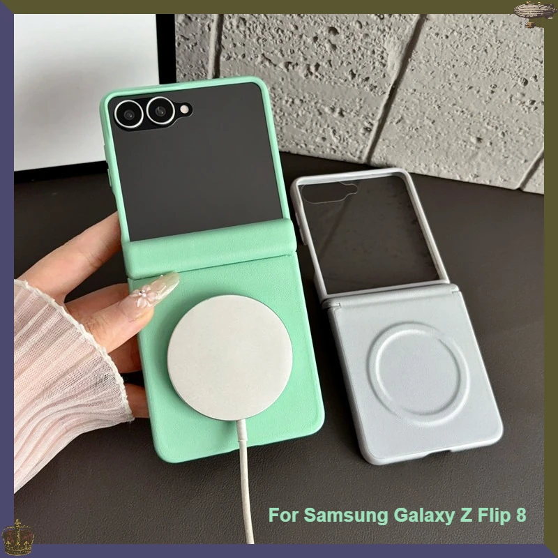 Fashion Magnetic PU Leather Candy Color Anti-Fingerprint Non-Slip Ultra-Thin Phone Case Cover