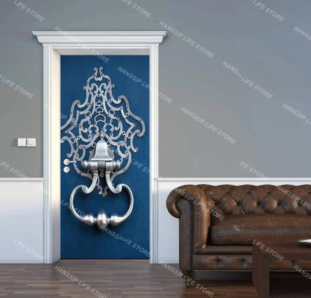 Adesivi per Porte 3D 80x210c Libreria creativa Decorazione di arte