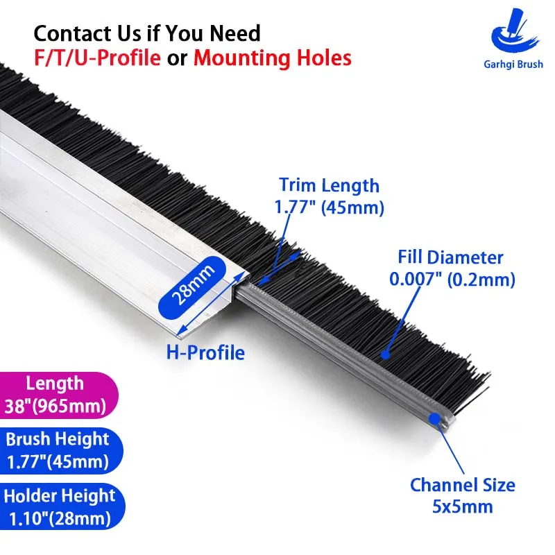 Versatile Weatherproof Sealing Brush for Doors and Windows – Dust and Insect Barrier