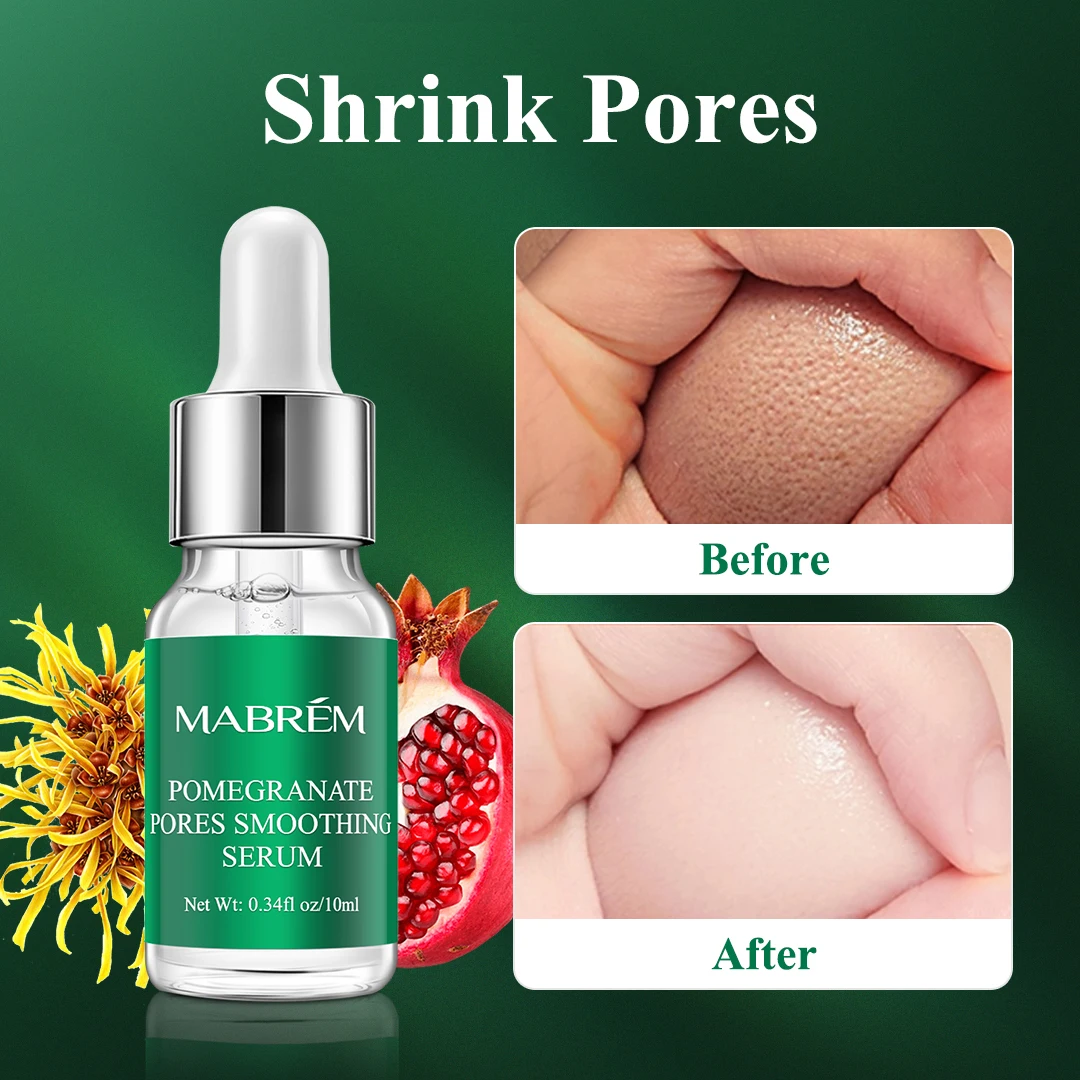 MABREM Pore Shrinking Serum Essence Pores Treatment Moisturizing Relieve Dryness Oil-Control Firming Repairing Smooth Skin Care 4