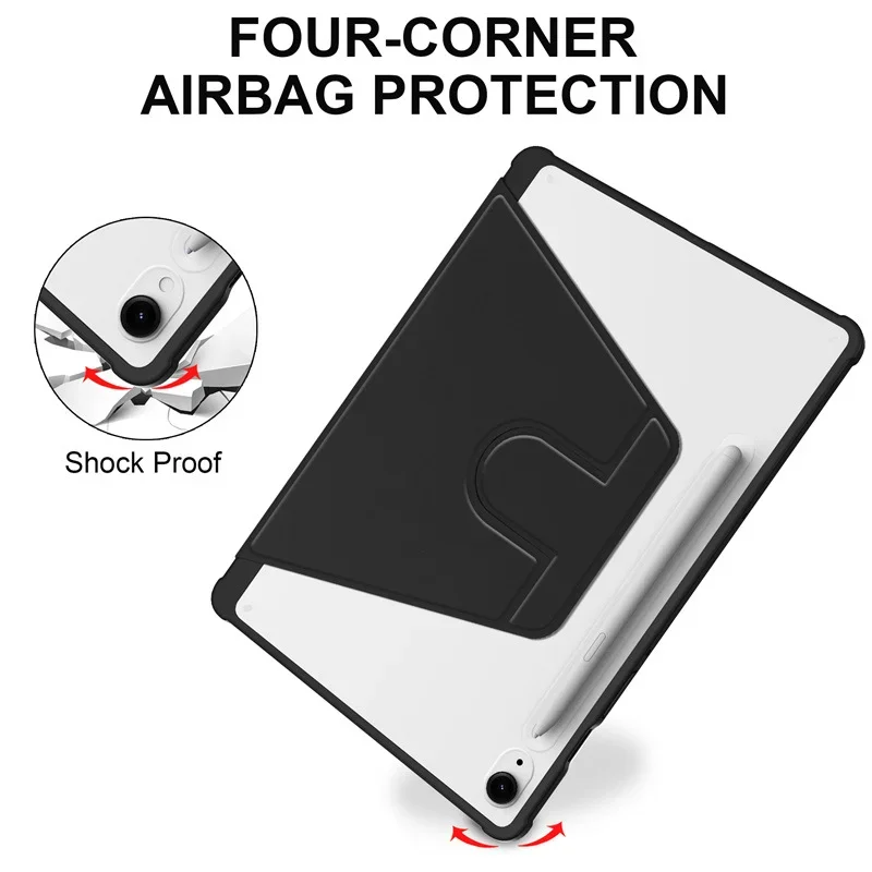 360° Rotating Tablet Case with Pencil Holder