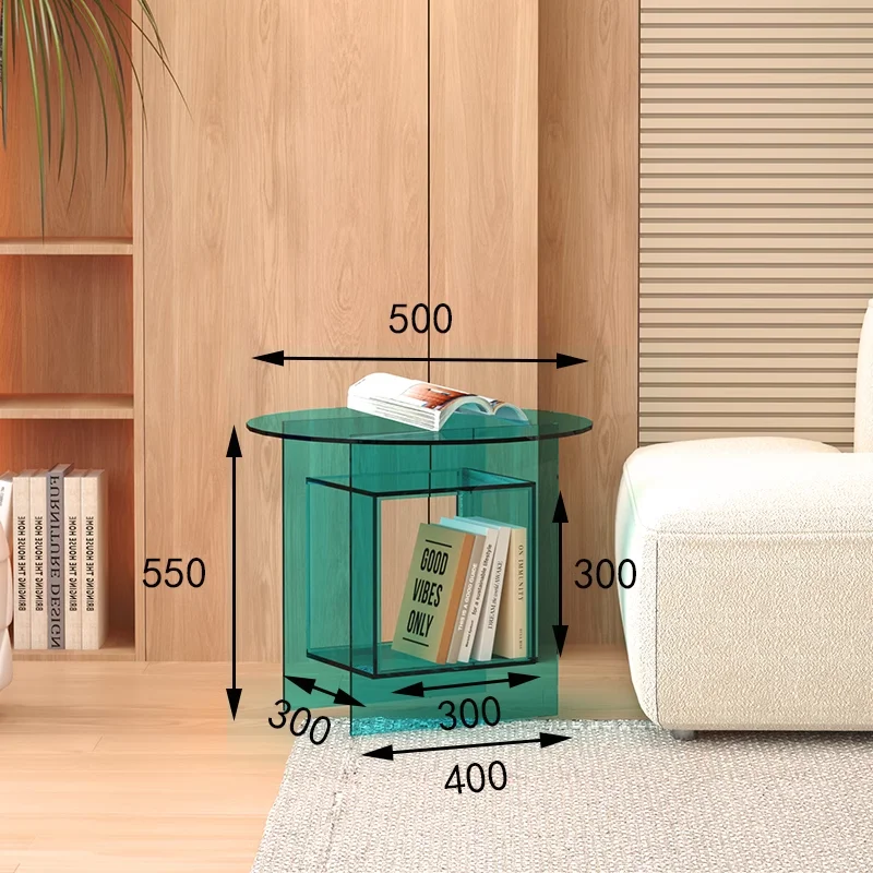 Bedside Acrylic Corner Table Creative Bay Window Table Tavolino Salotto Seating Desk Luxury Meubles 거실탁자 Living Room Furniture