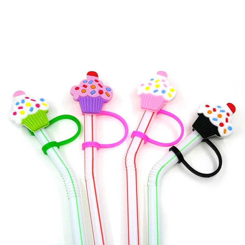 20PCS Straw Charms Party Supplies Disposable Reusable Straw Topper Festive  Style Christmas Series Straw Cover Kitchen Decoration