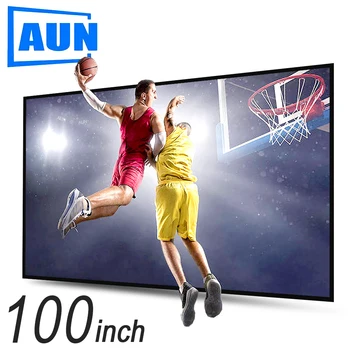 Schermo per Proiettore Anti-Luce da 100 Pollici, Tessuto Riflettente per Home Theater, Schermo ALR Portatile 4K 1080P per Proiettori LED DLP 16/9