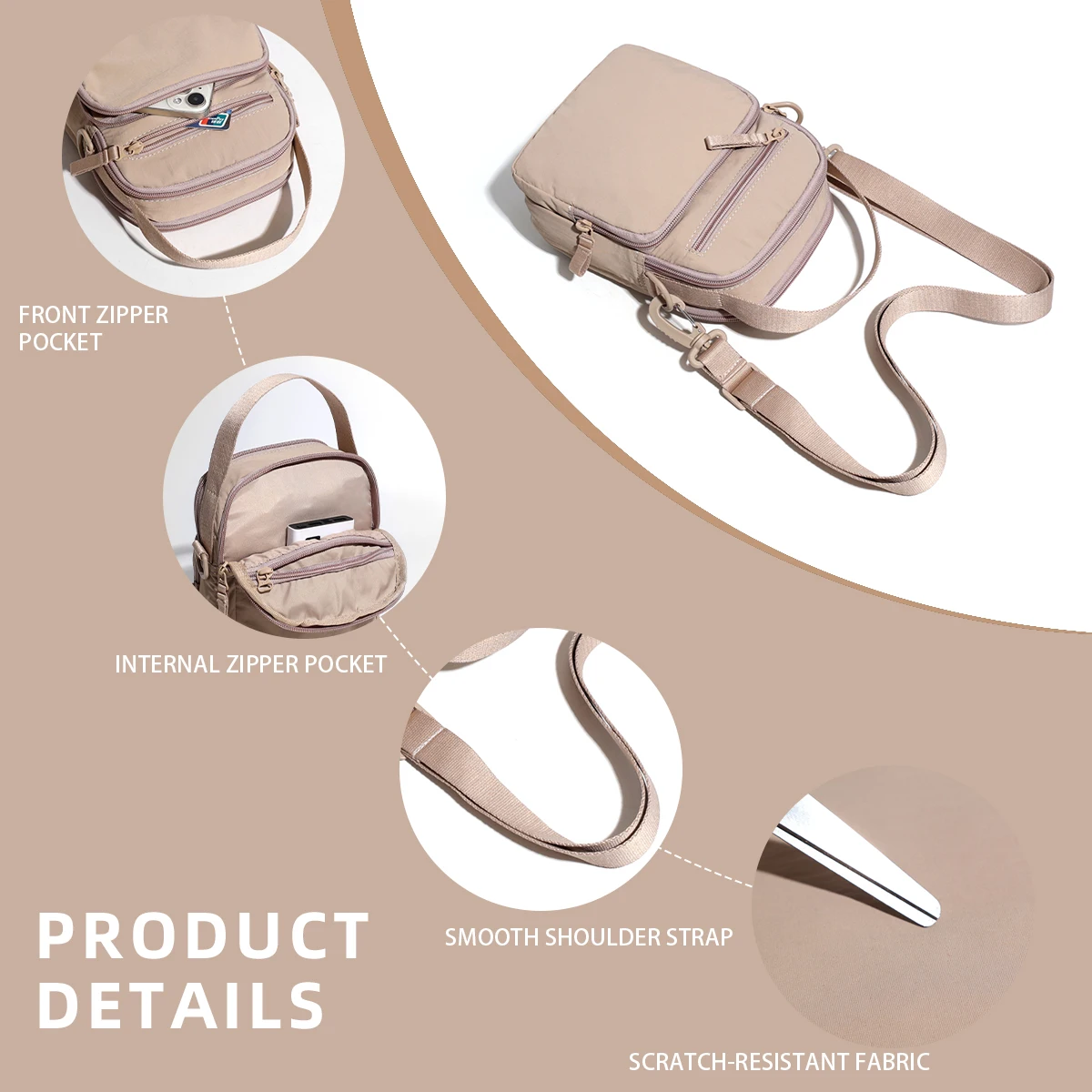 Outdoor Lightweight Mini Mobile Phone Crossbody Bag Summer Walking Mobile Phone Bag for Women 2025 New Super Hot Crossbody Small Bag for Shopping, Hiking and Camping