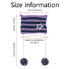 Y2K Japan Designer Handmade Pentagram Wool Beanie Hat Ladies Autumn Spring Warm Cat Ear Knit Stripe Beanie Cap with Pompom 3