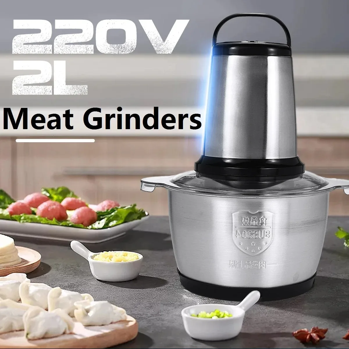 

220V Electric Blender Food Chopper Meat Grinder 500W Household Processor Machine