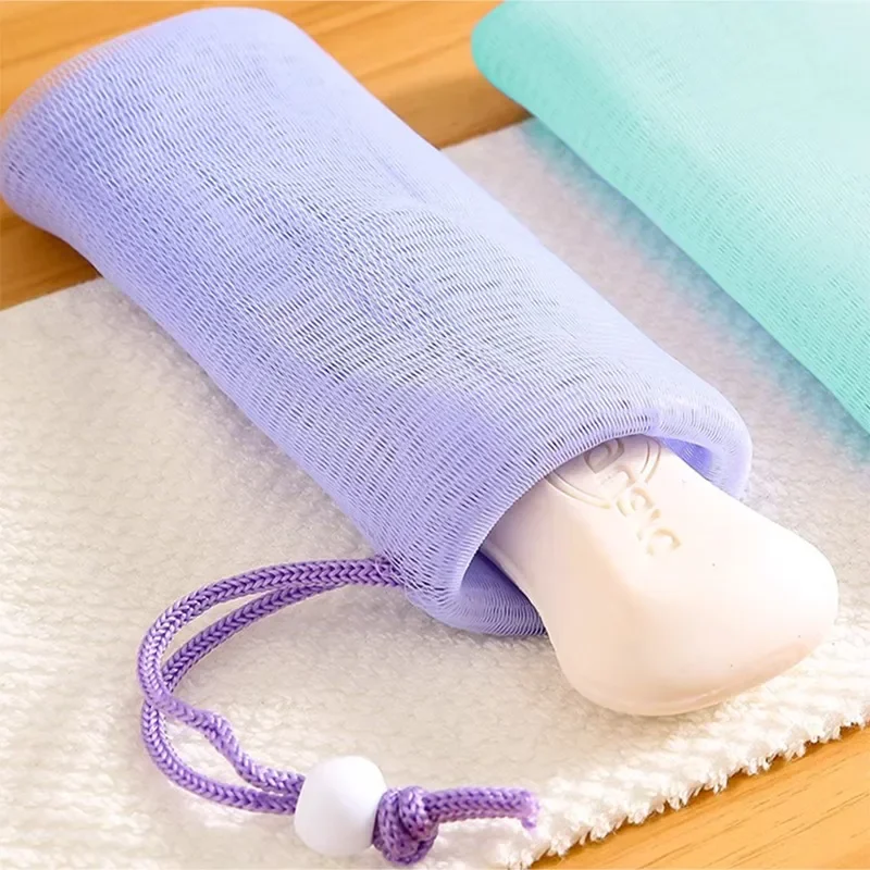 6 Layer Thickened Foaming Soap Bags Facial Cleanser Mesh Bag Body Washing Bubble Foam Net Household Shower Cleaning Accessories 5