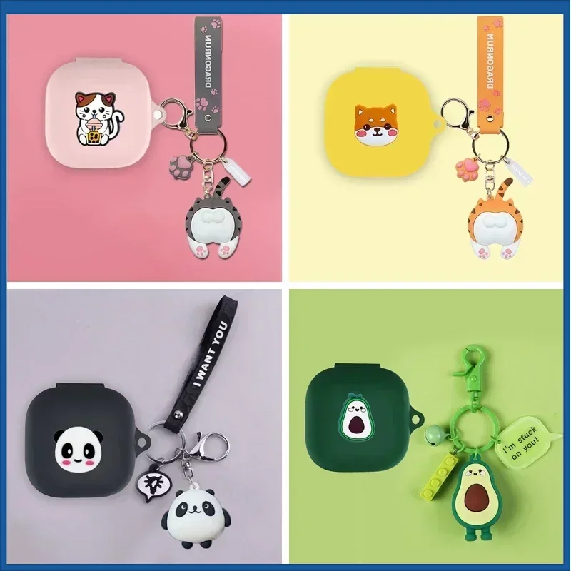 Funda Per Anker Soundcore R50I / P20I Custodia Cartoon Cute Cat / Dog / Avocado Ciondolo Auricolari Cover In Silicone Per Soundcore P20I